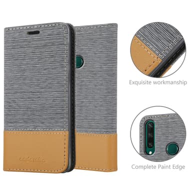 Huawei Y6P Plånboksfodral Skal (Grå)