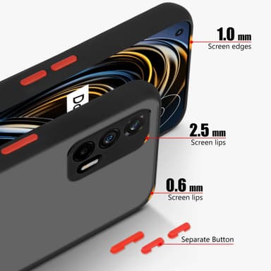 Realme GT / GT Neo 2T / Q3 PRO Skal Fodral Case (Svart)