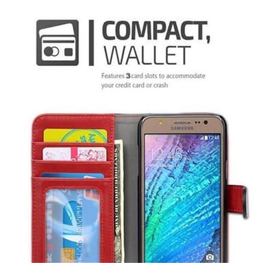 Plånboksfodral Samsung Galaxy J5 2015 Skal (Röd)