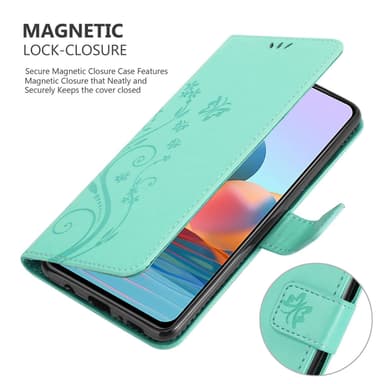 Xiaomi RedMi NOTE 10 PRO Plånboksfodral Skal (Turkos)