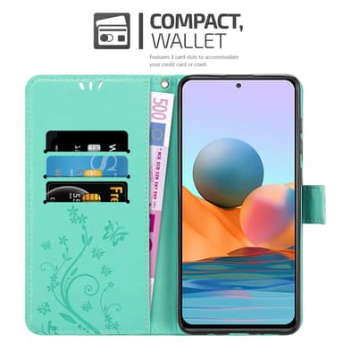 Xiaomi RedMi NOTE 10 PRO Plånboksfodral Skal (Turkos)