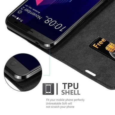 HTC U12 PLUS Skal Fodral Case (Svart)