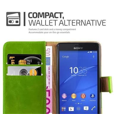 Sony Xperia Z3 COMPACT Plånboksfodral Skal (Grön)