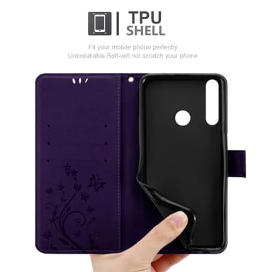 Huawei Y6P Plånboksfodral Skal (Lila)