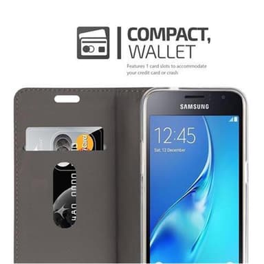 Samsung Galaxy J1 2016 Plånboksfodral Skal (Grå)