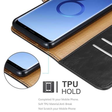 Samsung Galaxy S9 PLUS Plånboksfodral Skal (Svart)