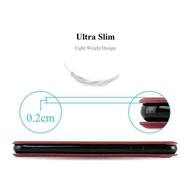 Samsung Galaxy S9 Plånboksfodral Skal (Röd)