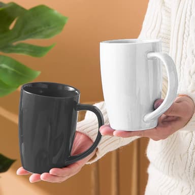 Kaffekopp Kaffemugg i porslin med lock och teinfusor