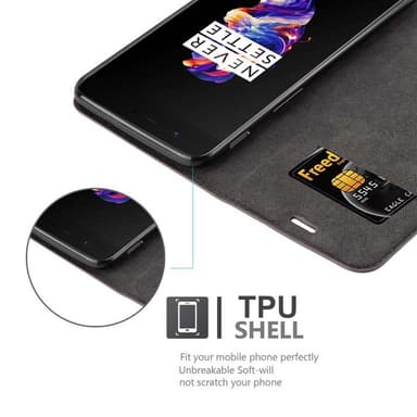OnePlus 5 Skal Fodral Case (Brun)