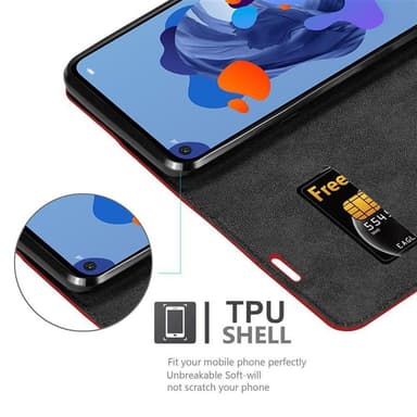 Huawei MATE 30 LITE Skal Fodral Case (Röd)