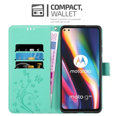 Motorola MOTO G 5G PLUS Plånboksfodral Skal (Turkos)