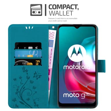 Motorola MOTO G10 / G30 Plånboksfodral Skal (Blå)