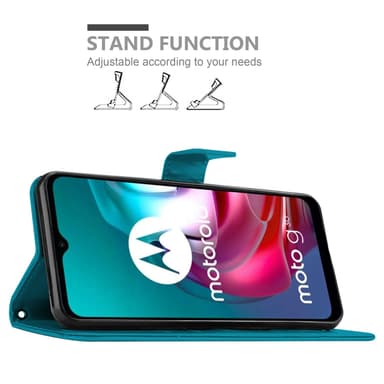 Motorola MOTO G10 / G30 Plånboksfodral Skal (Blå)