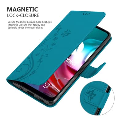 Motorola MOTO G10 / G30 Plånboksfodral Skal (Blå)
