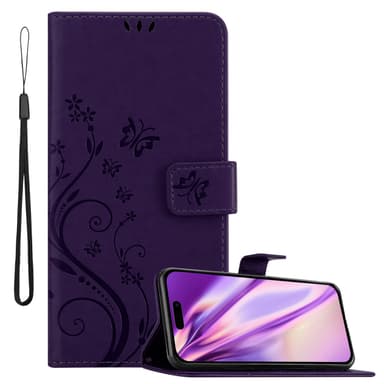 iPhone 14 PRO Plånboksfodral Skal (Lila)