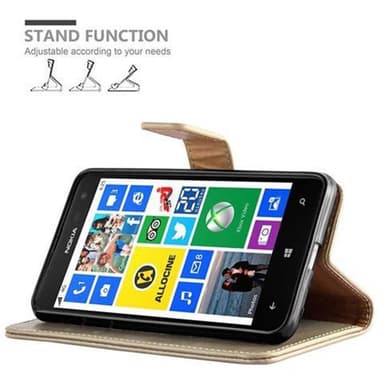 Nokia Lumia 625 Plånboksfodral Skal (Brun)
