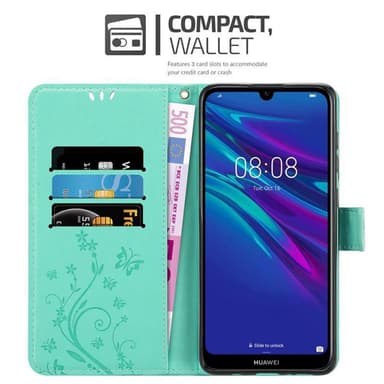 Huawei Y6 2019 Plånboksfodral Skal (Turkos)