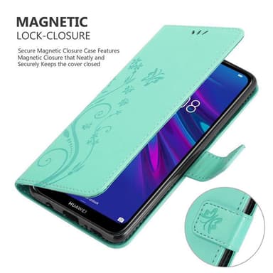 Huawei Y6 2019 Plånboksfodral Skal (Turkos)