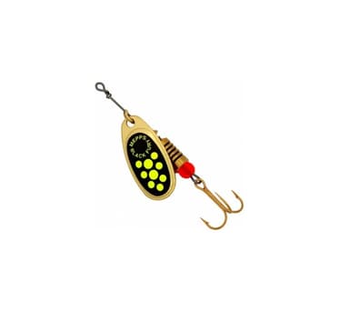 Spinner MEPPS-4 8,0g guld/chartreuse prickar
