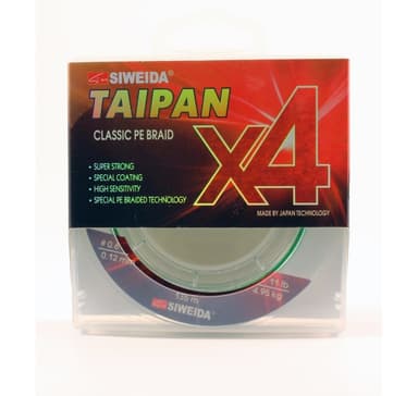 Flätlina SWD Taipan Classic PE X4 0,12mm 135m 4,95kg ljusgrön