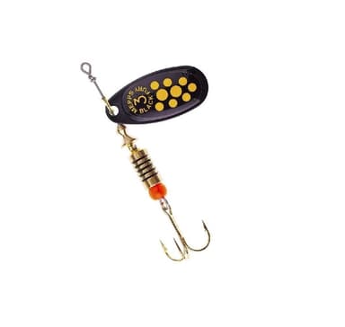 Spinner-3 6,5g svarta/gula prickar, MEPPS