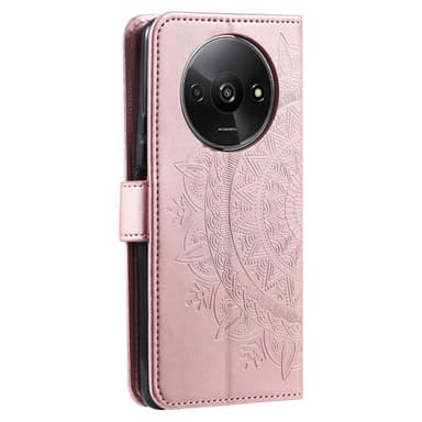 SKALO Xiaomi Redmi A3 Mandala Plånboksfodral - Roséguld