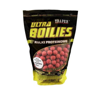 Groundbait TRAPER Ultra Boilies Strawberry 20mm 1000g