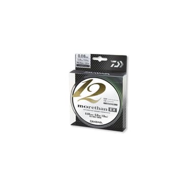 Flätlina Daiwa Morethan 12 Braid EX+SI 0,18mm 135m limegrön