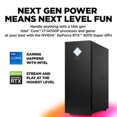 HP Omen 25L i7-14F/16/2TB/4070S stationär dator gaming