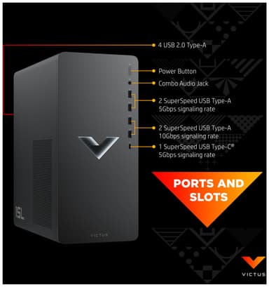HP Victus 15L R5-5/8/512/3050 stationär dator gaming