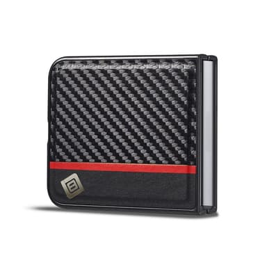 SKALO Samsung Z Flip6 LC.IMEEKE Carbon Fiber PU-Läder Skal - Svart