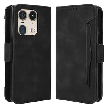 SKALO Motorola Edge 50 Ultra 6-FACK Plånboksfodral - Svart