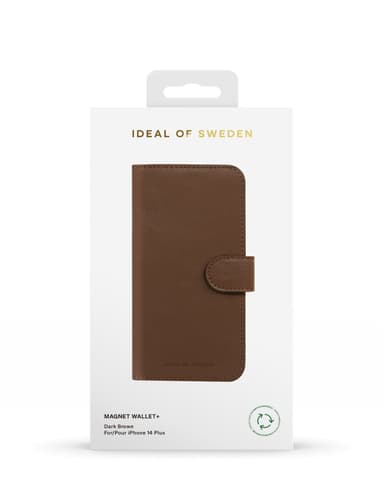 Magnet Wallet+ iPhone 15PL Dark Brown