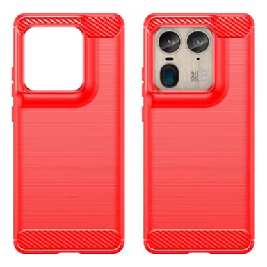 SKALO Motorola Edge 50 Ultra Armor Carbon Stöttåligt TPU-skal - Röd