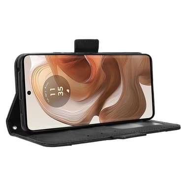 SKALO Motorola Edge 50 Ultra 6-FACK Plånboksfodral - Svart