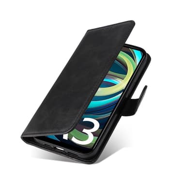 SKALO Xiaomi Redmi A3 PU-Läder Plånboksfodral - Svart