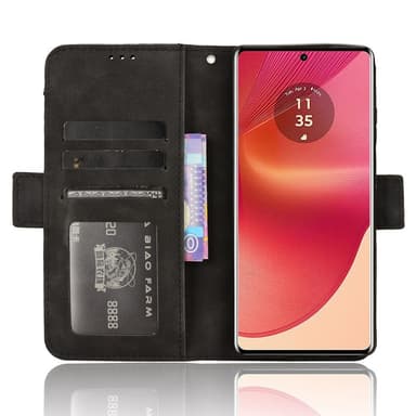 SKALO Motorola Edge 50 Fusion 6-FACK Plånboksfodral - Svart