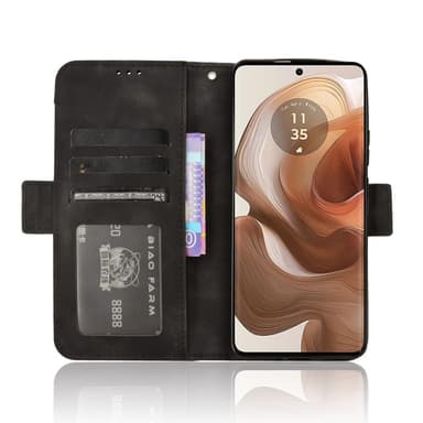 SKALO Motorola Edge 50 Ultra 6-FACK Plånboksfodral - Svart