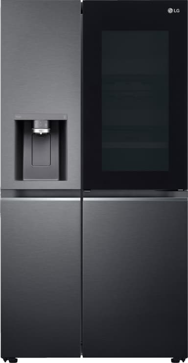 LG InstaView Side-by-side GSXV90MCDE (svart)