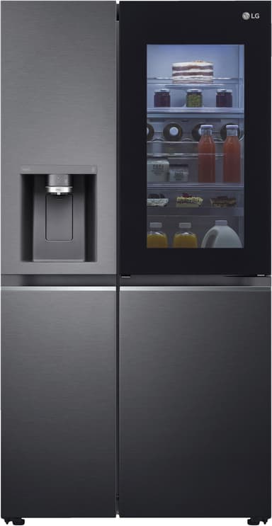LG InstaView Side-by-side GSXV90MCDE (svart)