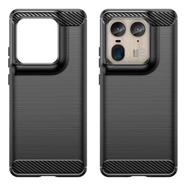SKALO Motorola Edge 50 Ultra Armor Carbon Stöttåligt TPU-skal - Svart