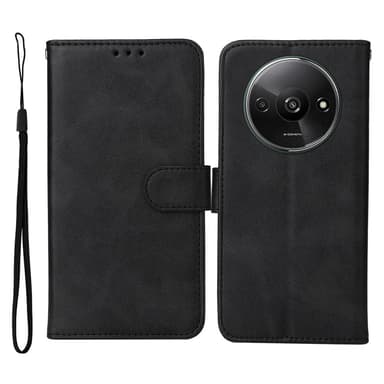 SKALO Xiaomi Redmi A3 PU-Läder Plånboksfodral - Svart