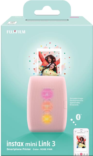 Fujifilm Instax Mini Link 3 smartphone-skrivare (rosa)