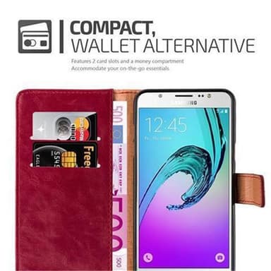 Samsung Galaxy J7 2016 Plånboksfodral Skal (Röd)