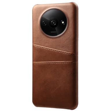 SKALO Xiaomi Redmi A3 PU Läder Skal med Korthållare/Plånbok - Brun