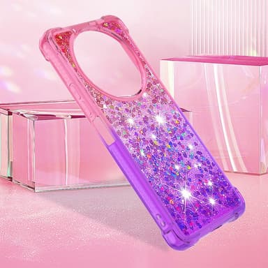 SKALO Xiaomi Redmi A3 Kvicksand Glitter Hjärtan TPU-skal - Rosa-Lila