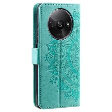 SKALO Xiaomi Redmi A3 Mandala Plånboksfodral - Turkos