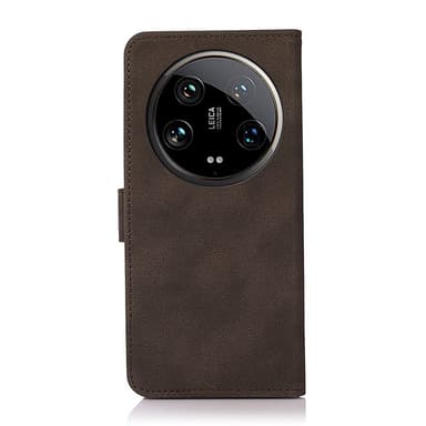 SKALO Xiaomi 14 Ultra 5G KHAZNEH Plånboksfodral i PU-Läder - Brun