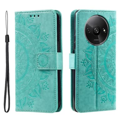 SKALO Xiaomi Redmi A3 Mandala Plånboksfodral - Turkos