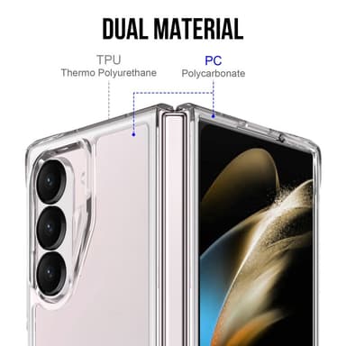 SKALO Samsung Z Fold6 TPU Clear Hybrid Skal - Transparent
